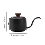 Maxbell Mini Stainless Steel Pour over Coffee Kettle 180 ml for Gift Restaurant Cafe Black