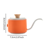 Maxbell Mini Stainless Steel Pour over Coffee Kettle 180 ml for Gift Restaurant Cafe Orange
