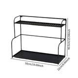 Maxbell 2 Layer Spice Rack Countertop Shelf Organizer for Living Room Cupboard Table
