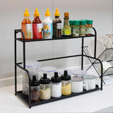 Maxbell 2 Layer Spice Rack Countertop Shelf Organizer for Living Room Cupboard Table