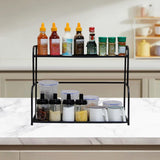 Maxbell 2 Layer Spice Rack Countertop Shelf Organizer for Living Room Cupboard Table