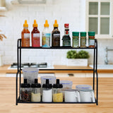 Maxbell 2 Layer Spice Rack Countertop Shelf Organizer for Living Room Cupboard Table
