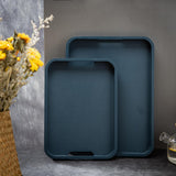 Maxbell Wooden Serving Tray Double Handles Decorative Tray for Lunch Wedding Dessert 40x29cm