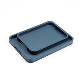 Maxbell Wooden Serving Tray Double Handles Decorative Tray for Lunch Wedding Dessert 40x29cm