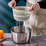 Maxbell Manual Vegetable Washer and Dryer Press Type for Vegetables Draining Lettuce