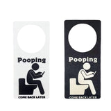 Maxbell Bathroom Sign for Door Humorous Funny Door Hanger Sign for Room Restroom Bar Black