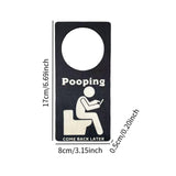 Maxbell Bathroom Sign for Door Humorous Funny Door Hanger Sign for Room Restroom Bar Black