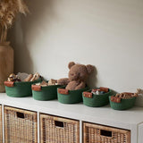 Maxbell 5Pcs Woven Baskets Organization for Organizing for Bathroom Laundry Entryway Green