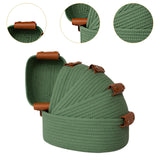 Maxbell 5Pcs Woven Baskets Organization for Organizing for Bathroom Laundry Entryway Green