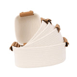 Maxbell 5Pcs Woven Baskets Organization for Organizing for Bathroom Laundry Entryway White