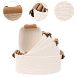 Maxbell 5Pcs Woven Baskets Organization for Organizing for Bathroom Laundry Entryway White