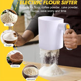 Maxbell Electric Flour Sifter with Scraper for Bread Flour Mixed Powder Pastry Powder