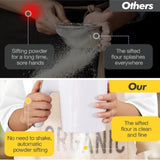 Maxbell Electric Flour Sifter with Scraper for Bread Flour Mixed Powder Pastry Powder
