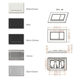 Maxbell Double Flush Actuator Plate Toilet Flush Button for Hotel Hostel Dorm 24.55x16.35x3cm