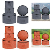 Maxbell 4Pcs China Storage Containers Dinnerware Storage for Saucers Dinnerware Mugs Gray