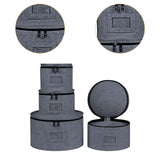 Maxbell 4Pcs China Storage Containers Dinnerware Storage for Saucers Dinnerware Mugs Gray