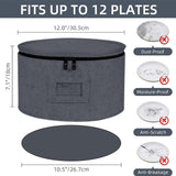 Maxbell 4Pcs China Storage Containers Dinnerware Storage for Saucers Dinnerware Mugs Gray