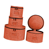 Maxbell 4Pcs China Storage Containers Dinnerware Storage for Saucers Dinnerware Mugs Orange