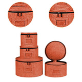 Maxbell 4Pcs China Storage Containers Dinnerware Storage for Saucers Dinnerware Mugs Orange