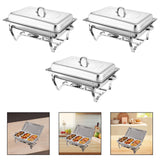 Maxbell Buffet Warmer Set Stainless Steel Food Warmer Set for Events Wedding Banquet 1 Grid