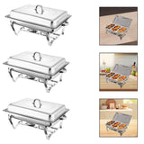 Maxbell Buffet Warmer Set Stainless Steel Food Warmer Set for Events Wedding Banquet 1 Grid