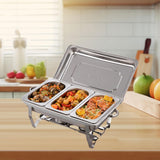 Maxbell Buffet Warmer Set Stainless Steel Food Warmer Set for Events Wedding Banquet 2 Grid