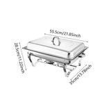 Maxbell Buffet Warmer Set Stainless Steel Food Warmer Set for Events Wedding Banquet 3 Grid