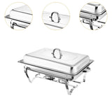 Maxbell Buffet Warmer Set Stainless Steel Food Warmer Set for Events Wedding Banquet 3 Grid