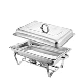 Maxbell Buffet Warmer Set Stainless Steel Food Warmer Set for Events Wedding Banquet 3 Grid