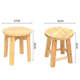 Maxbell Wood Stool Decorative Furniture Wooden Foot Stool for Apartment Doorway Home height 25cm Style A