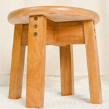 Maxbell Wood Stool Decorative Furniture Wooden Foot Stool for Apartment Doorway Home height 25cm Style A