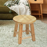 Maxbell Wood Stool Decorative Furniture Wooden Foot Stool for Apartment Doorway Home height 25cm Style A