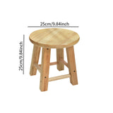 Maxbell Wood Stool Decorative Furniture Wooden Foot Stool for Apartment Doorway Home height 25cm Style A