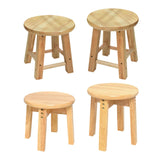 Maxbell Wood Stool Decorative Furniture Wooden Foot Stool for Apartment Doorway Home height 25cm Style A