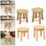 Maxbell Wood Stool Decorative Furniture Wooden Foot Stool for Apartment Doorway Home height 25cm Style A
