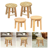 Maxbell Wood Stool Decorative Furniture Wooden Foot Stool for Apartment Doorway Home height 25cm Style A