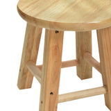 Maxbell Wood Stool Decorative Furniture Wooden Foot Stool for Apartment Doorway Home height 25cm Style A