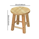 Maxbell Wood Stool Decorative Furniture Wooden Foot Stool for Apartment Doorway Home height 30cm Style A