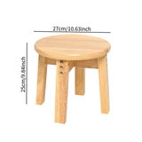 Maxbell Wood Stool Decorative Furniture Wooden Foot Stool for Apartment Doorway Home height 25cm Style B
