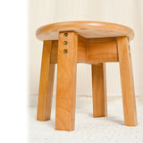 Maxbell Wood Stool Decorative Furniture Wooden Foot Stool for Apartment Doorway Home height 25cm Style B