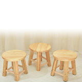 Maxbell Wood Stool Decorative Furniture Wooden Foot Stool for Apartment Doorway Home height 25cm Style B
