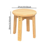 Maxbell Wood Stool Decorative Furniture Wooden Foot Stool for Apartment Doorway Home height 30cm Style B