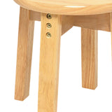 Maxbell Wood Stool Decorative Furniture Wooden Foot Stool for Apartment Doorway Home height 30cm Style B
