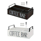 Maxbell Coffee Station Organizer Wooden Coffee Pod Storage for Home Party Restaurant black