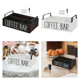 Maxbell Coffee Station Organizer Wooden Coffee Pod Storage for Home Party Restaurant black