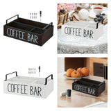 Maxbell Coffee Station Organizer Wooden Coffee Pod Storage for Home Party Restaurant black