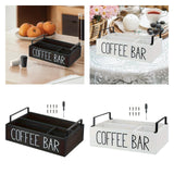 Maxbell Coffee Station Organizer Wooden Coffee Pod Storage for Home Party Restaurant black