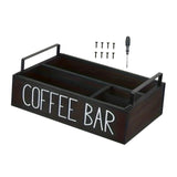 Maxbell Coffee Station Organizer Wooden Coffee Pod Storage for Home Party Restaurant black