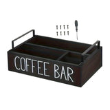 Maxbell Coffee Station Organizer Wooden Coffee Pod Storage for Home Party Restaurant black