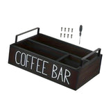 Maxbell Coffee Station Organizer Wooden Coffee Pod Storage for Home Party Restaurant black